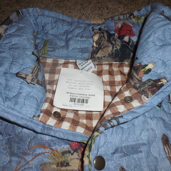 NWT Ida Mae Home Quilted Blaze Chambray Jacket XL L - Picture 4 of 6